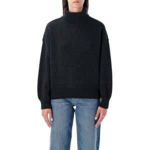 SESSUN Women's Turtleneck Knit Sweater Women CARBONELLA GREY Sweaters & Knitwear